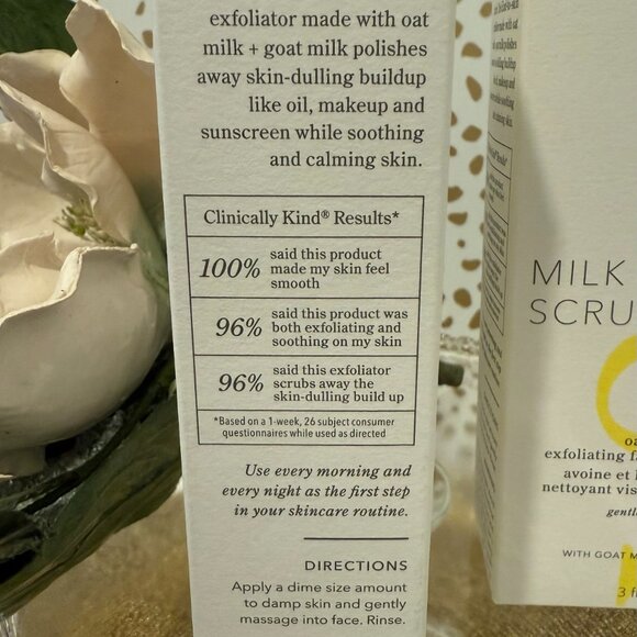 (2) Beekman 1802 Milk Scrub Oat & Goat Milk Exfoliating Facial Cleanser - 3 fl - Picture 7 of 8
